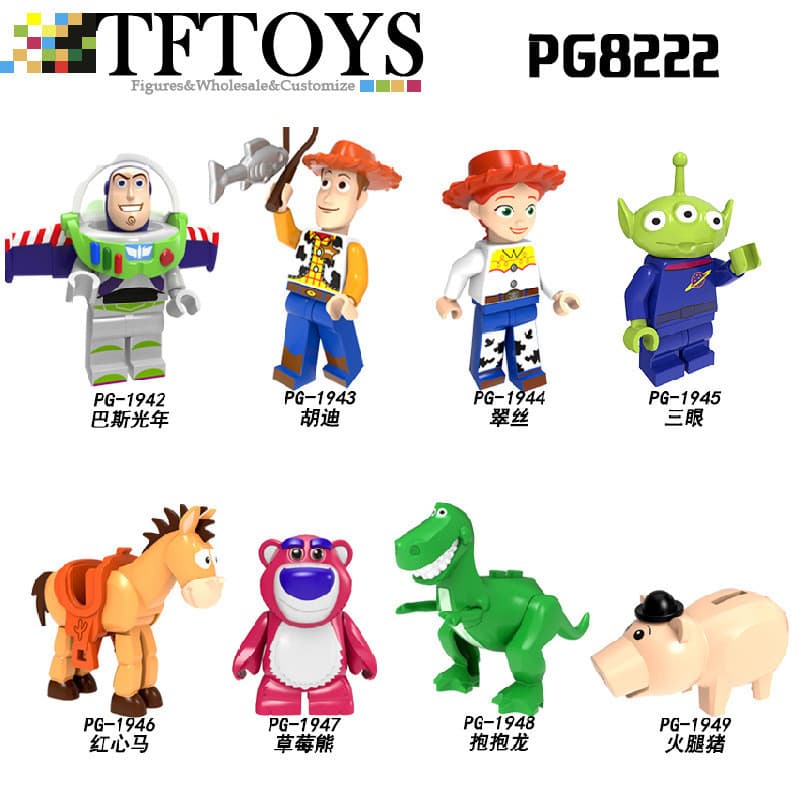 Brinquedo de minifigura de bloco de construção educacional infantil da série Toy Story