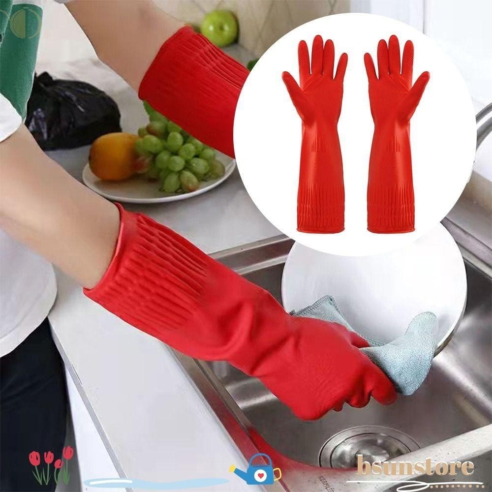 Luvas De Borracha Resistentes-A Produtos Químicos Extra Longos Para Limpeza De Lavagem De Carros