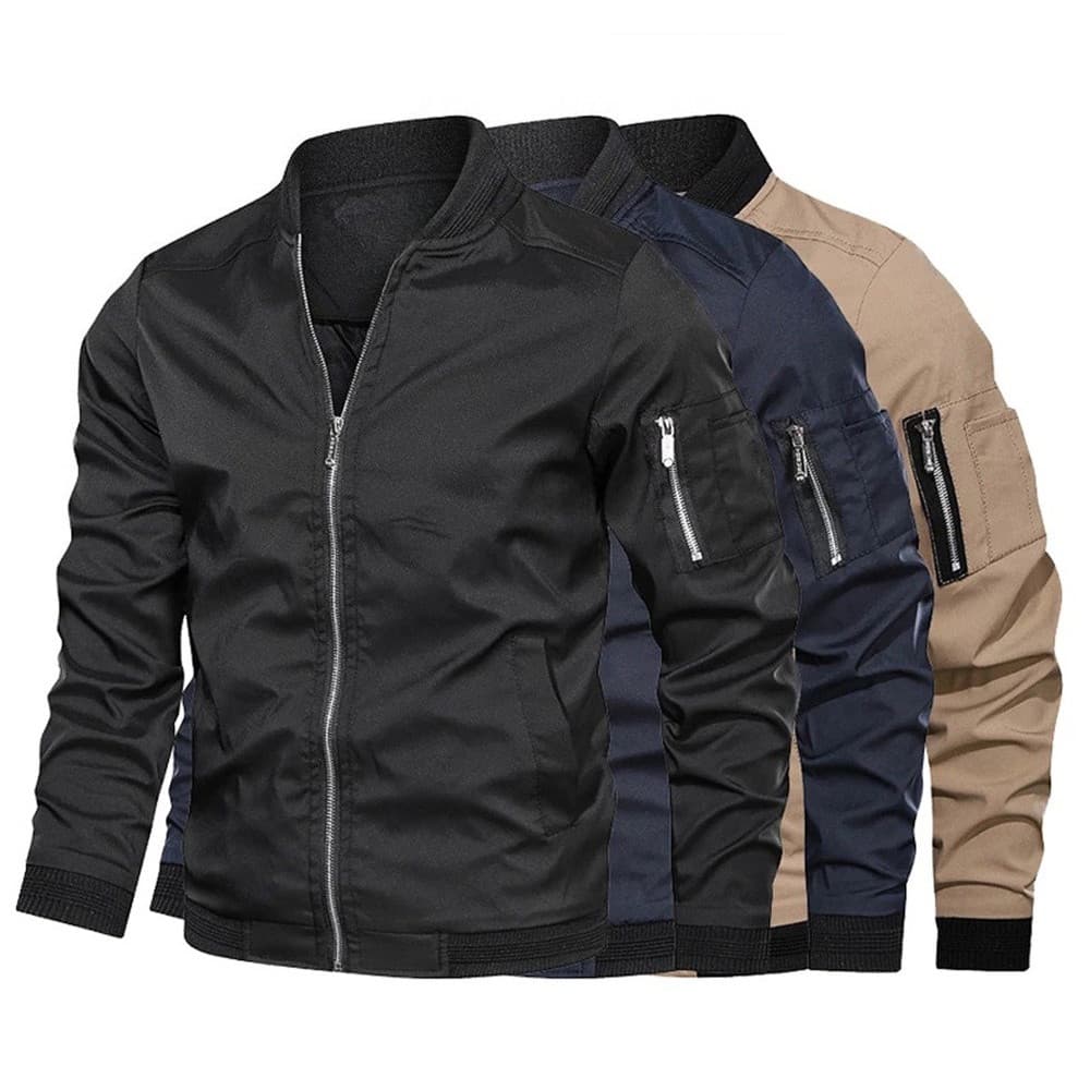 Casaco Com Capuz À Prova De Vento Bomber Masculino Inverno Na Moda Versão Coreana Outerwear Jaket Bombardeiro Lelaki Plu
