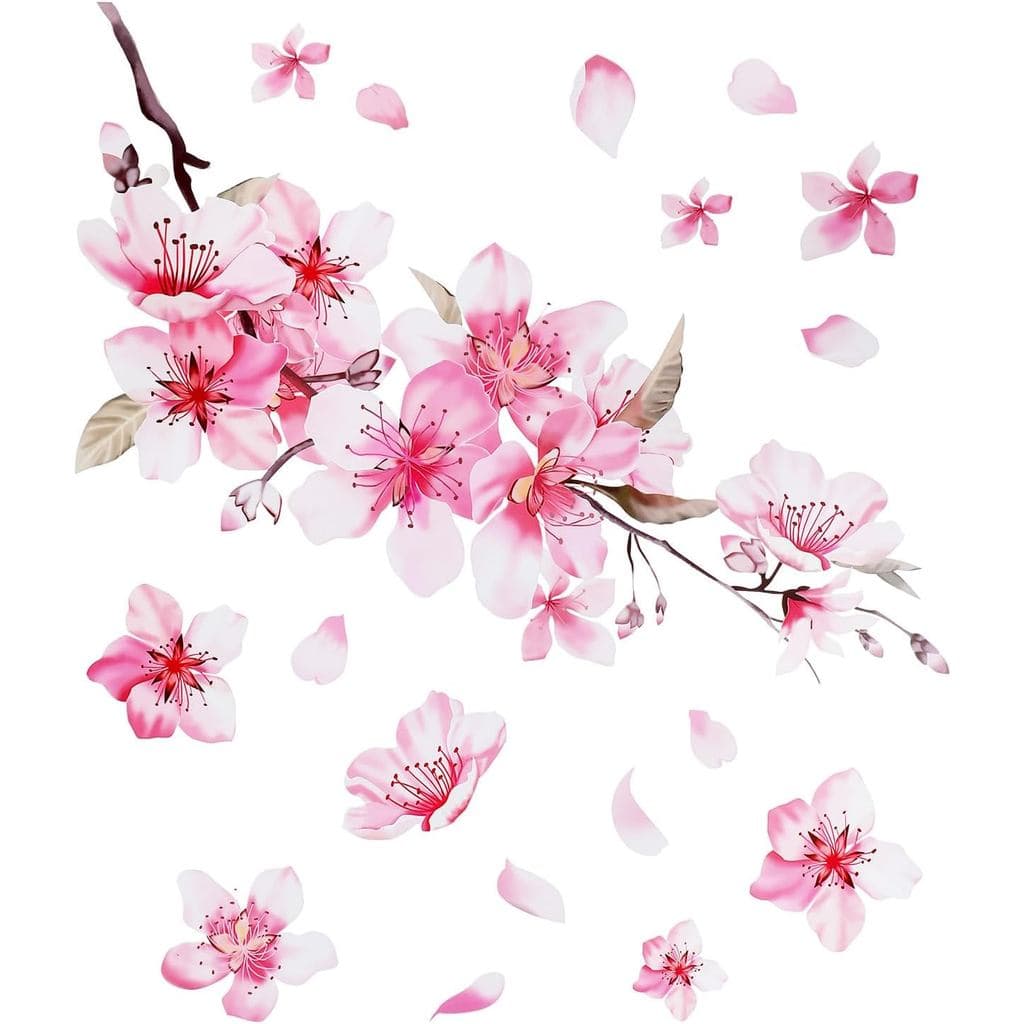 Sibba 4 Adesivos para Carro para Mulheres, Adesivos de Flor de Cerejeira Sakura, Adesivo de Vinil para Carro, pa