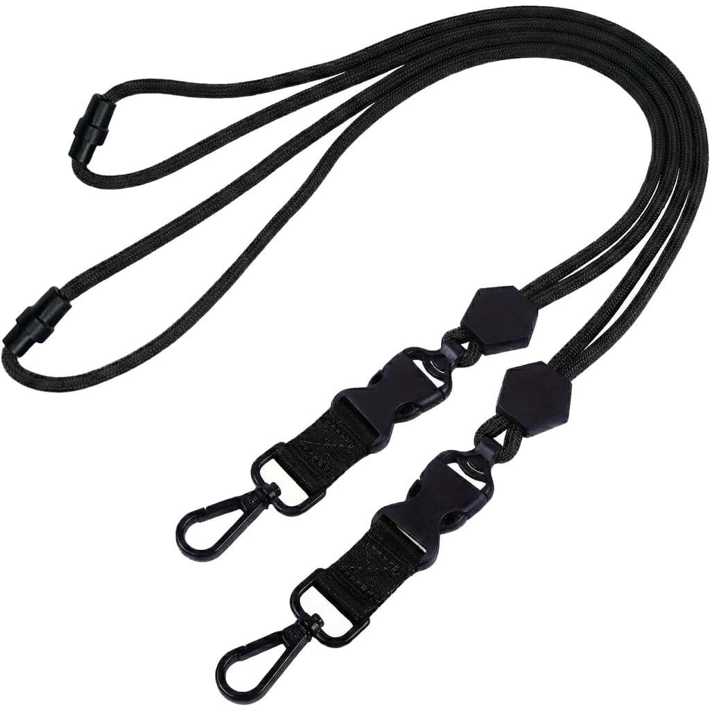 Cordões de segurança para crachás de identificação, cordão redondo ajustável de alta resistência com gancho de metal, co