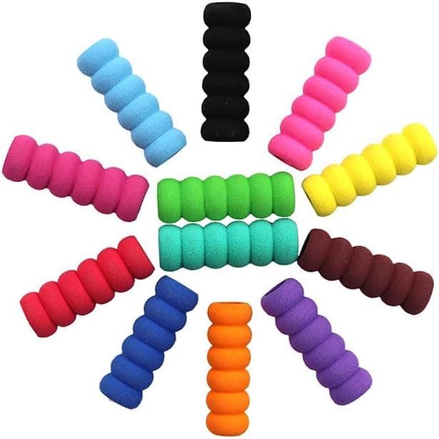 10 Peças de Empunhaduras de Lápis de Espuma Macia Multicoloridas, Almofadas para Lápis para Desenho e Escrita, para Cria