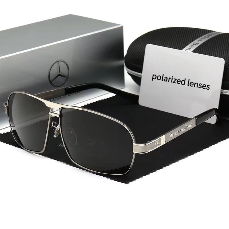 Óculos De Sol Unissex Polarizados Moda Retrô Aviador metal Armação Grande Pesca Proteção UV400