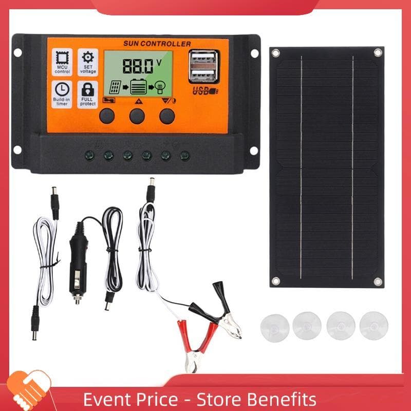 Kit De Painel Solar De 600 W Com Controlador De Carga 100A 18 V Carregamento Para Sistema De Reboque De Barco De Acampam