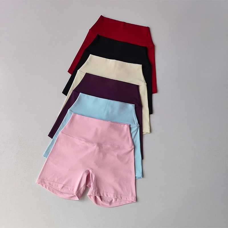 Shorts de Yoga Femininos para Fitness, Corrida e Ciclismo, Leggings Esportivas Respiráveis de Cintura Alta para Treino d