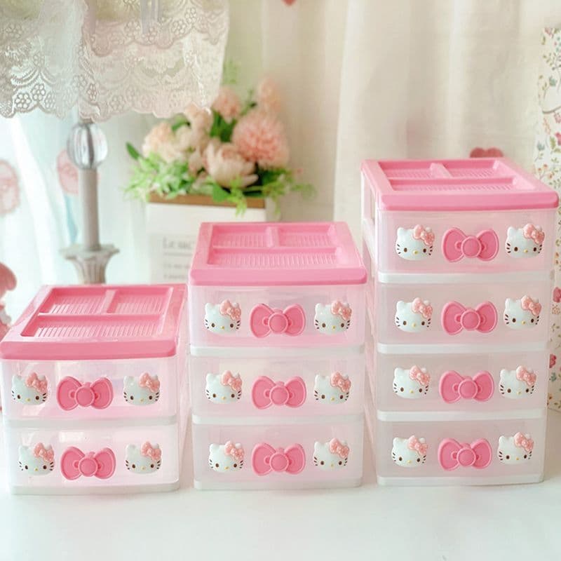 Mini Organizador De Gaveta De 4 Camadas , Caixa De Armazenamento De Mesa Transparente Com Gavetas Para Papelaria , Maqui