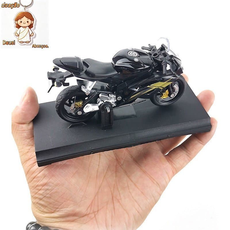 Motocicleta De Corrida Modelo YMH Alloy Metal Sport Race Coleção De Motos Brinquedos Para Crianças Presente