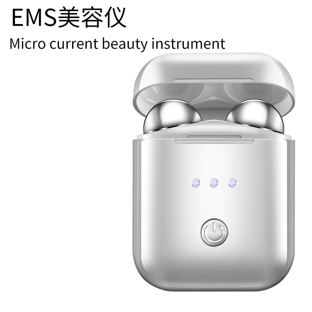 Massageador Facial de Microcorrente, Dispositivo de Beleza EMS para Redução de Rugas Nasolabiais, Massageador com Rolo p