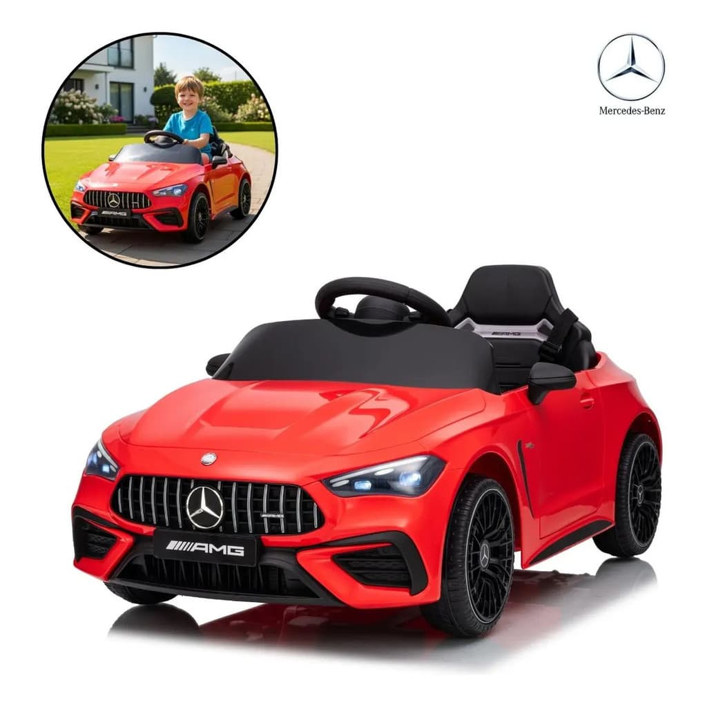 Carro Eletrico Infantil 12V Mercedes CLE53 Vermelho C/ Controle Importway BW435VM