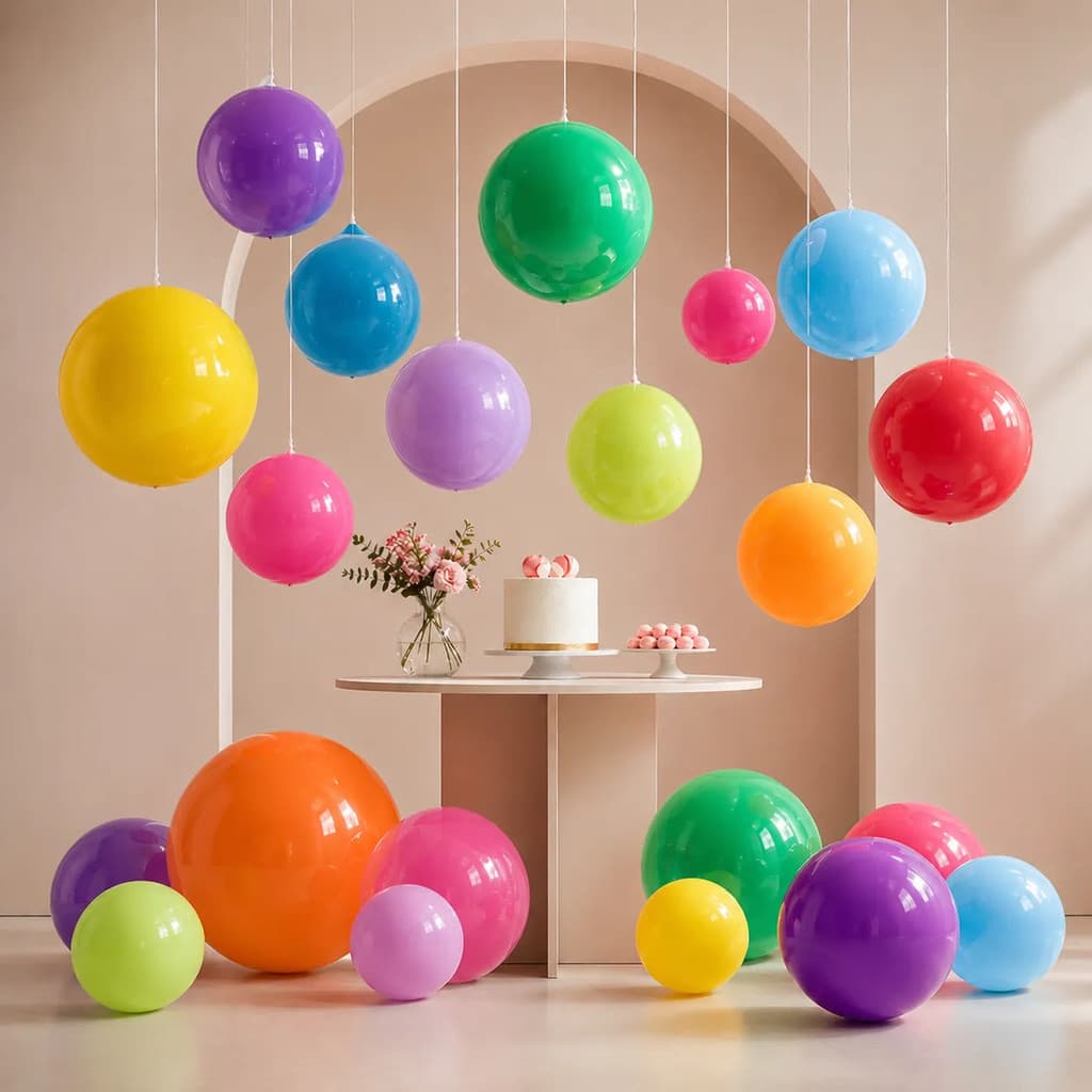 Bola Decorativa De Vinil Kit Com 9, 3 Tamanhos Envio Rapido