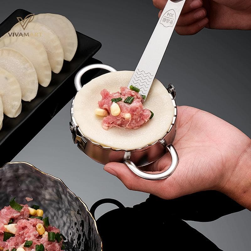 Vivamart Aço Inoxidável Bolinho Fabricante De Pele Molde Ravioli Imprensa Torta Fazendo Envoltório Pastelaria Acessórios