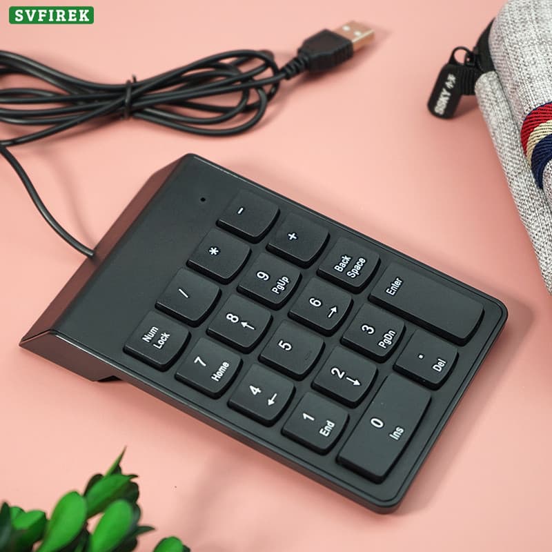 Teclado Digital Com Fio USB Numérico 18 Teclas Mini Para Laptop Notebook Tablets