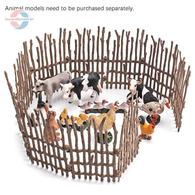 tue 10 Pc/Set Cerca Decoração Modelo Simulação Fazenda Rancho DIY Mesa De Areia Acessórios Trompete Estático Crianças Br