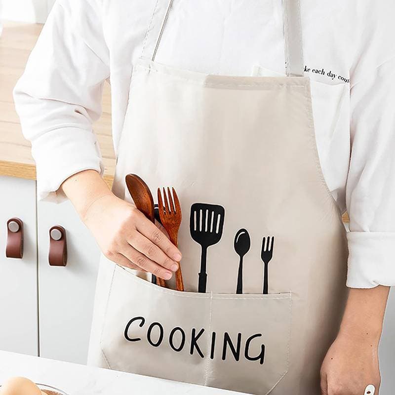 [aglanceofjinhui] Avental À Prova D'água De Óleo Pode Limpar As Mãos Roupas De Trabalho De Cozinha Limpeza Doméstica Hom