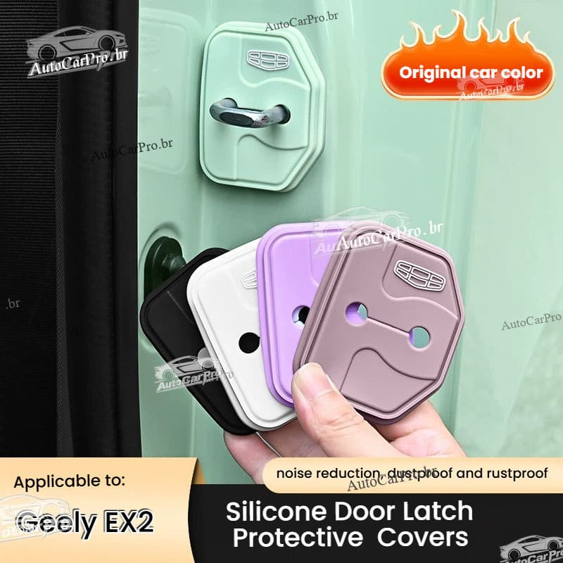 Conjunto de 4 peças adequado para a capa protetora de silicone da fechadura da porta do Geely EX2 Z4YA 4299.
