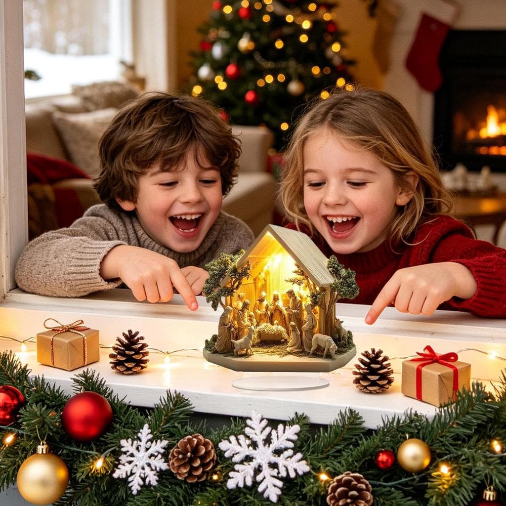 Decoração De Mesa De Natal 2D Acrílico Presépio Férias Sinal Festivo Para Proprietários De Casa , Decoradores ningchbr