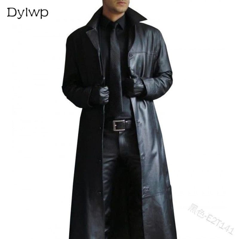 Casaco De Couro Fino Temperamento De Moda Masculina