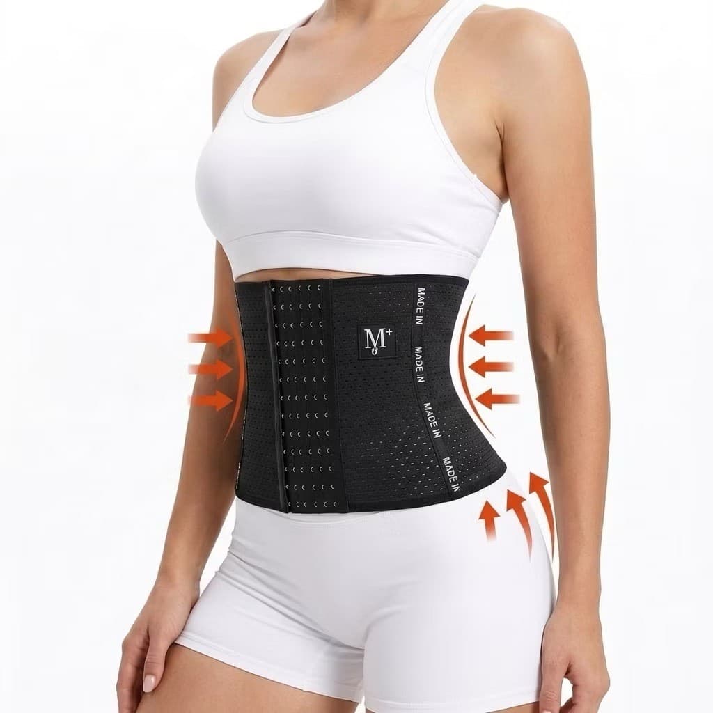 Cinta Modeladora Elástica Feminina Alta Compressão Redutora Afina Cintura Abdominal Treino Fitness 605