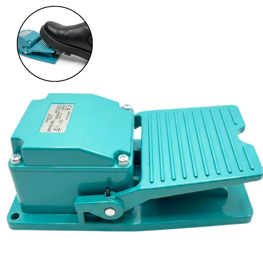 Pedal Elétrico Industrial Alumínio 15A 250VCA Acionamento Preciso