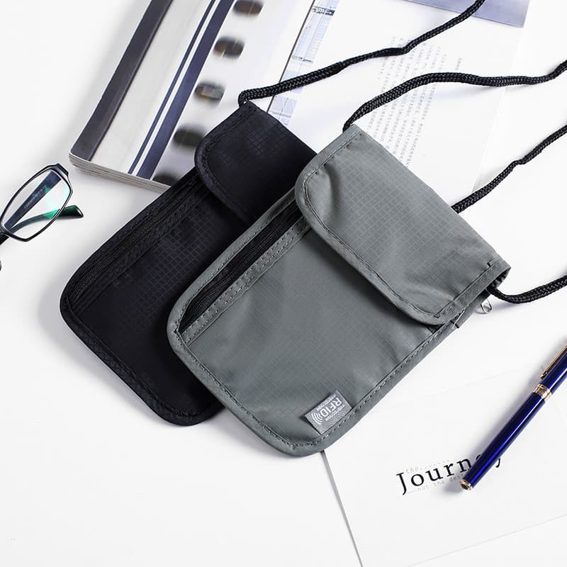 Saco de passaporte anti-roubo saco de armazenamento de documentos à prova dwaterproof água anti-RFID chave do carro sina