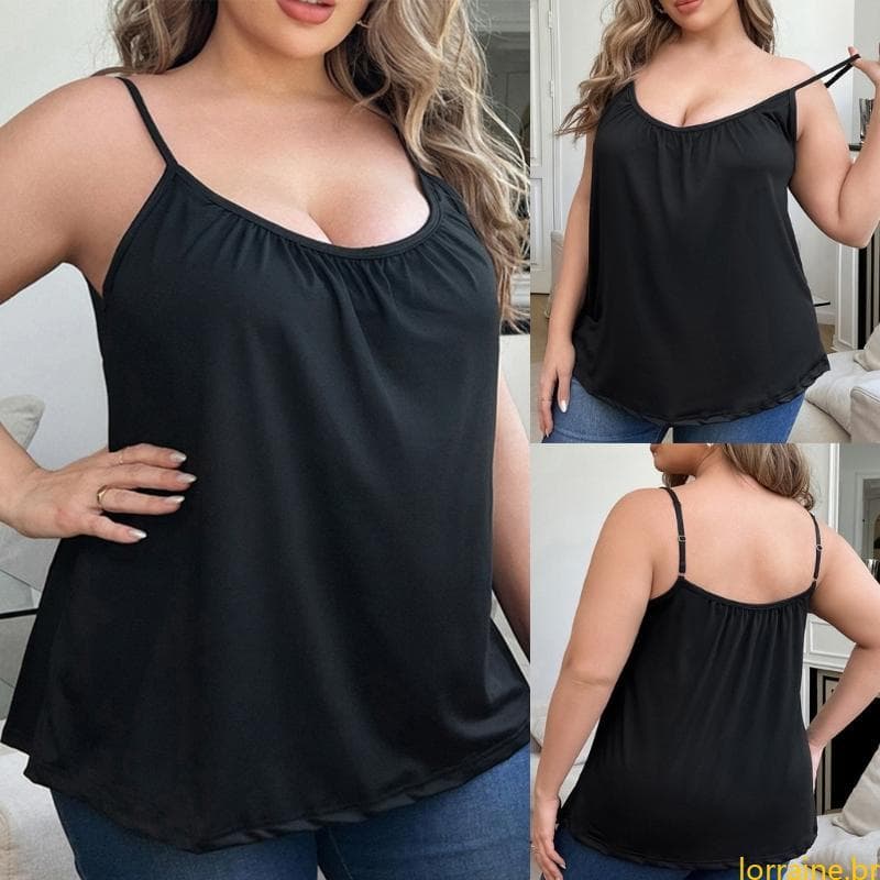 lORI Verão Feminino Acolchoado Camisola Respirável Regata Camiseta Casual Wear