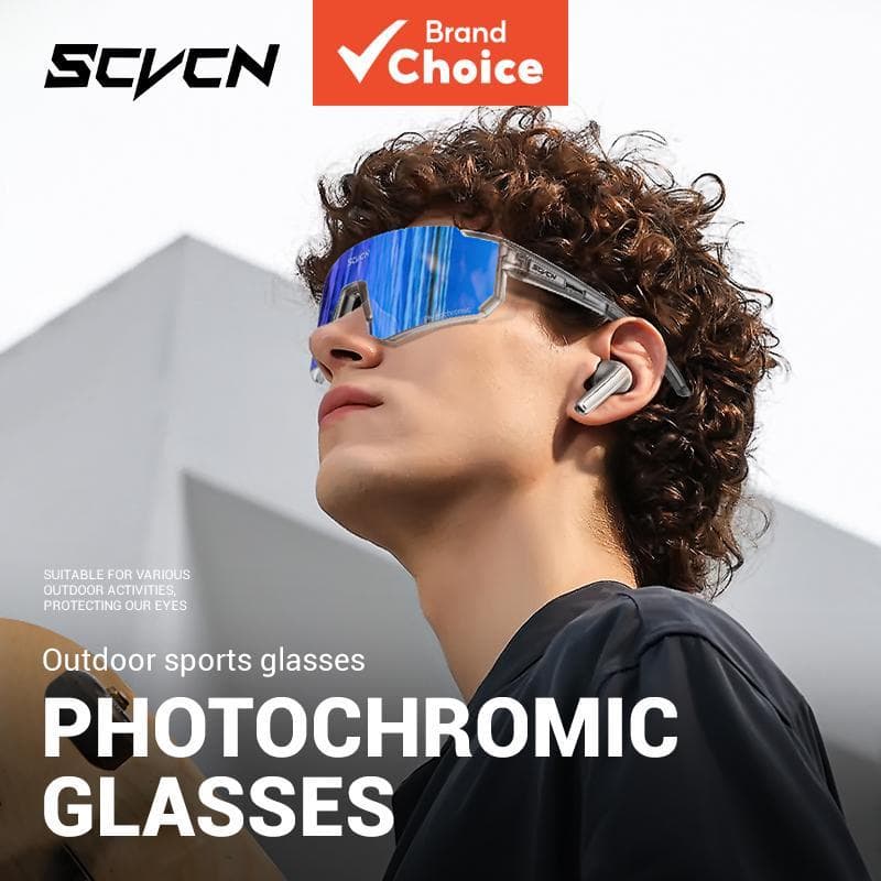Scvcn Cor Fotocromática Ciclismo Óculos De Sol Para Homens Estrada Mountain Bike E Mulheres Casual Caminhadas À Prova De