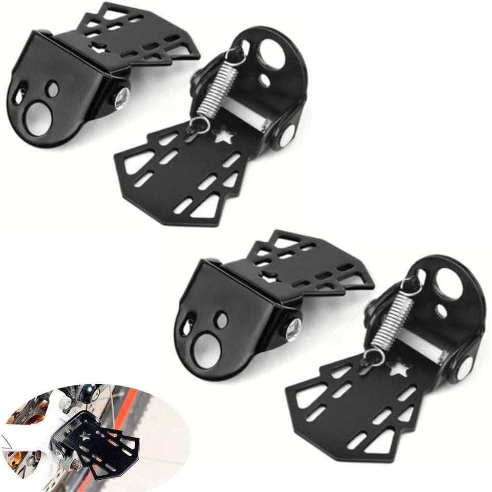 4 Pack Mini Bicycle Rear Pedals Bike Pegs Folding Foot Rest Mount Stand for Mountain Bicycles Rear Seat Pedal Child Kids