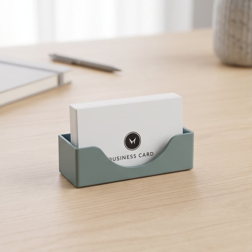 Suporte Porta-Cartões de Visita Simples e Sofisticado Organizador de Mesa