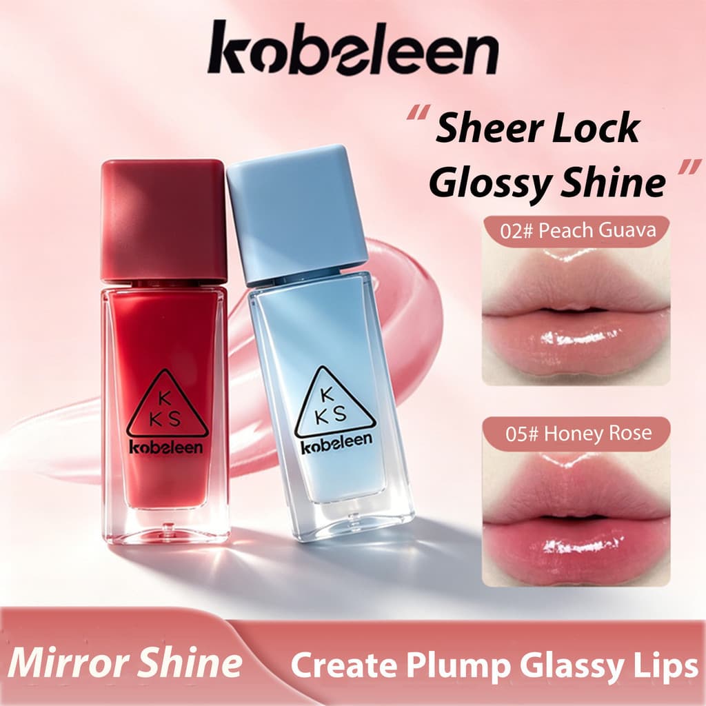 kobeleen Espelho Hidratante De Longa Duração Brilho Labial À Prova D'água Umidade Plumping Lip Stain Iniciante Amigável