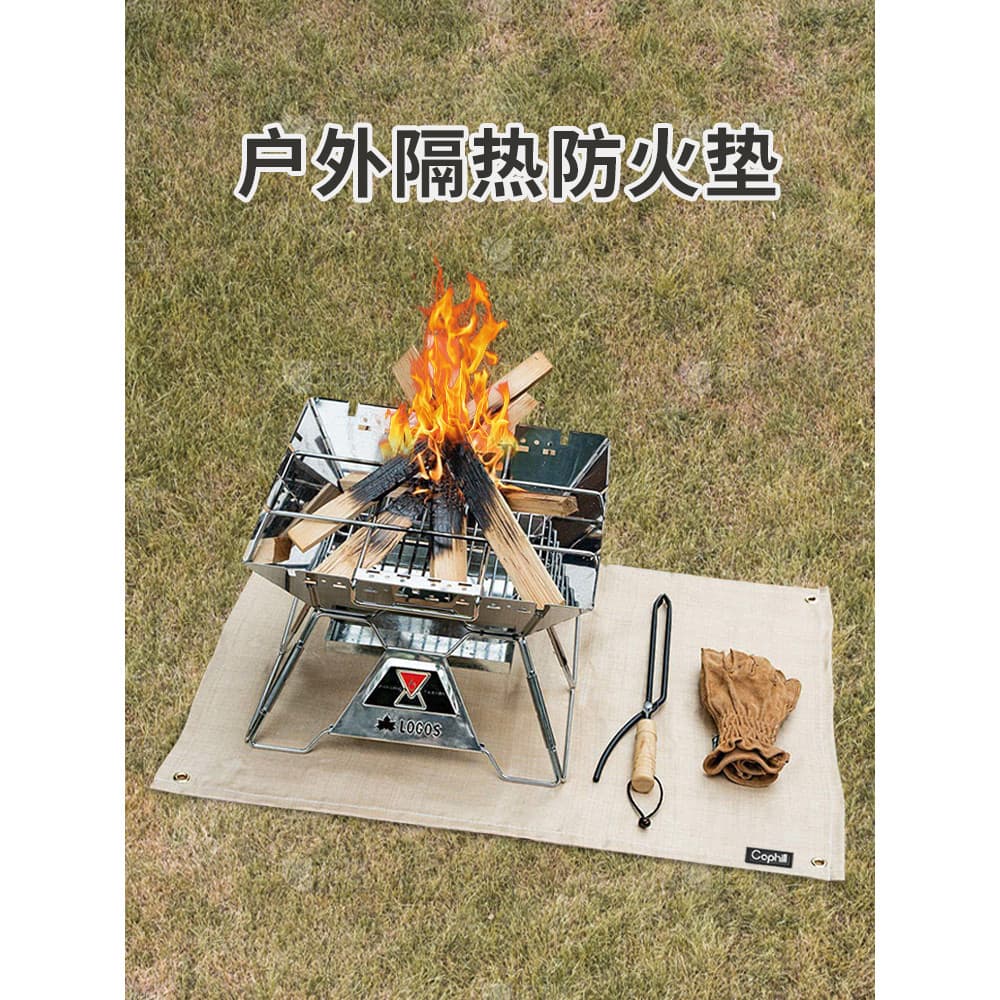 Acampamento ao ar livre acampamento pano à prova de fogo piquenique churrasco isolamento esteira Placemat fibra de vidro