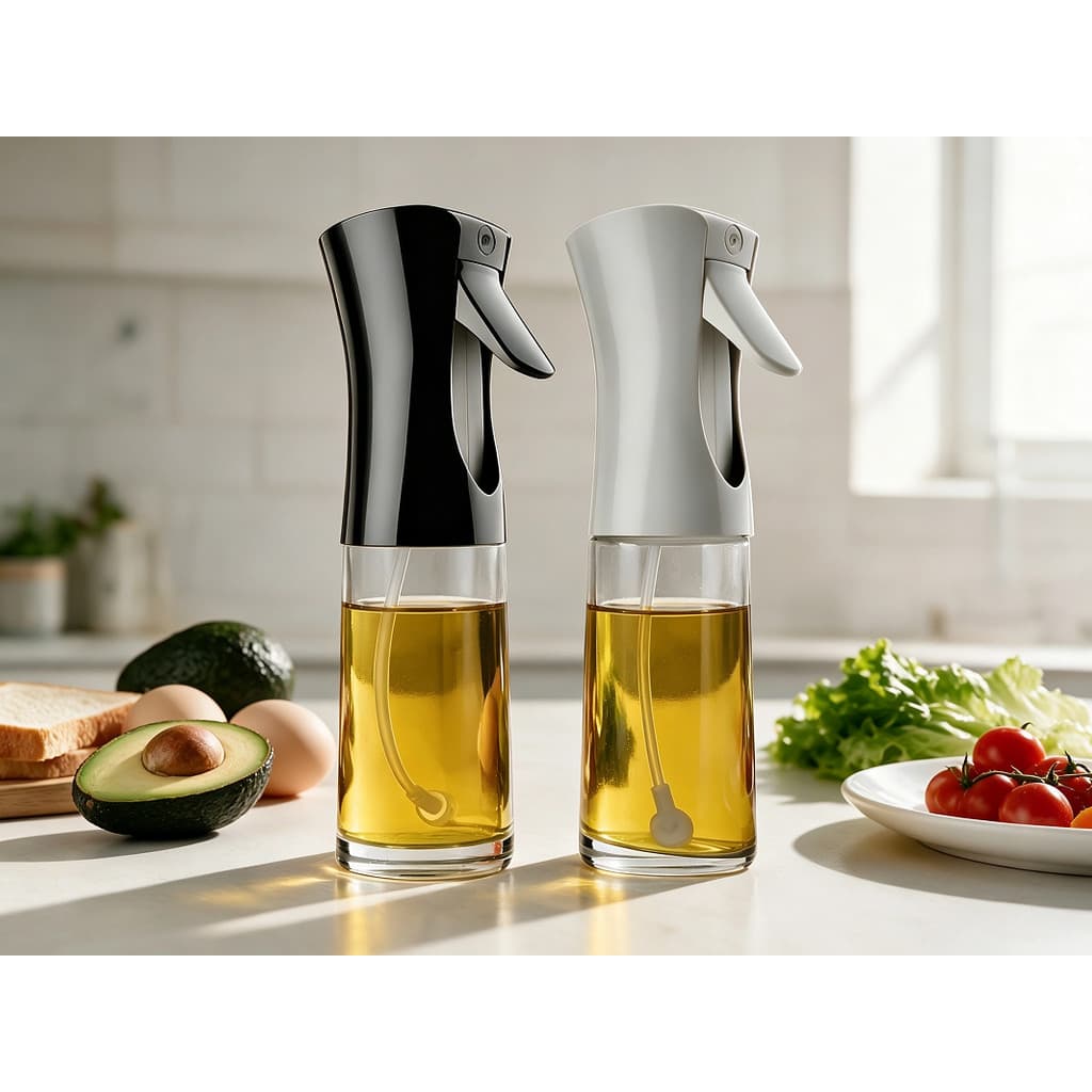 Borrifador De Azeite Em Vidro 220ml Para Preparos Culinários