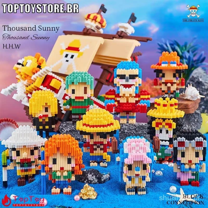 Blocos de Construção One Piece Demon Slayer Brinquedos DIY Modelo Educacional Presente de Aniversário