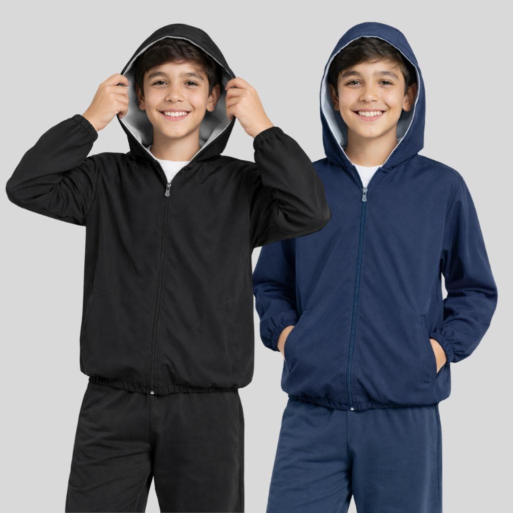 Corta Vento Infantil Blusa Jaqueta Capuz Leve Resistente Criança Menino Menina