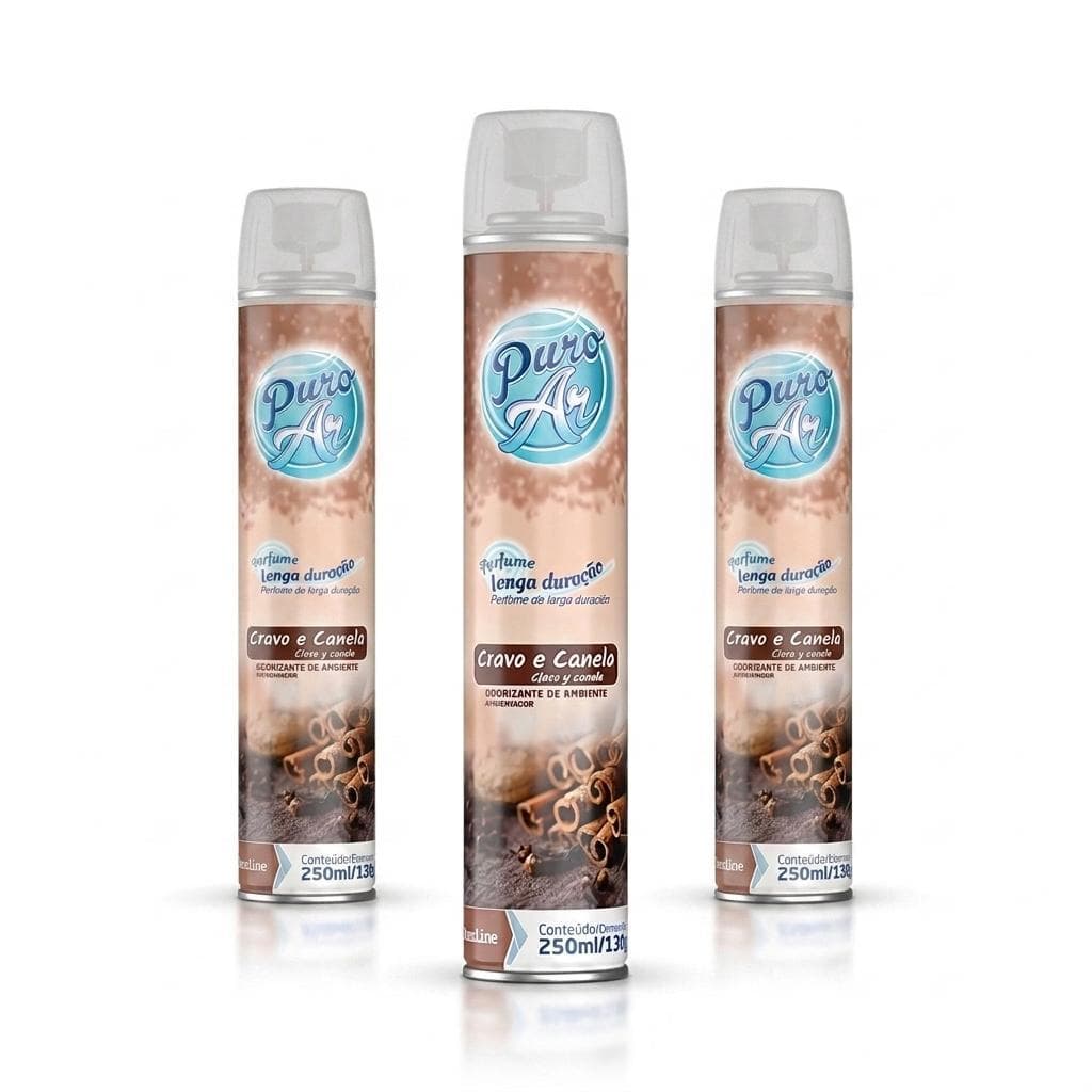 Kit 3 Neutralizador Puro Ar 250ml Aromatizador de Ambiente para Casa