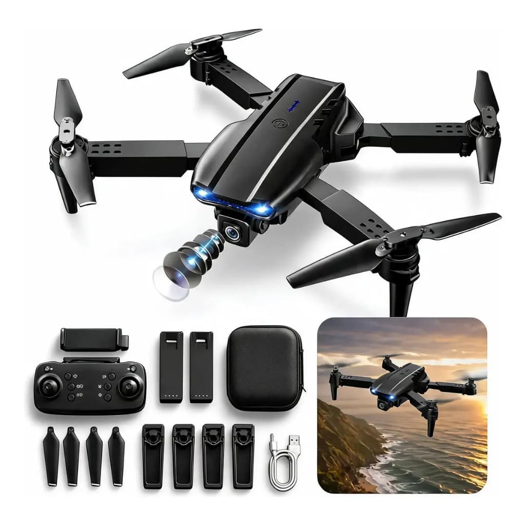 Mini Drone Wifi Dupla 4k Hdcameras Profissional 2 Bateria