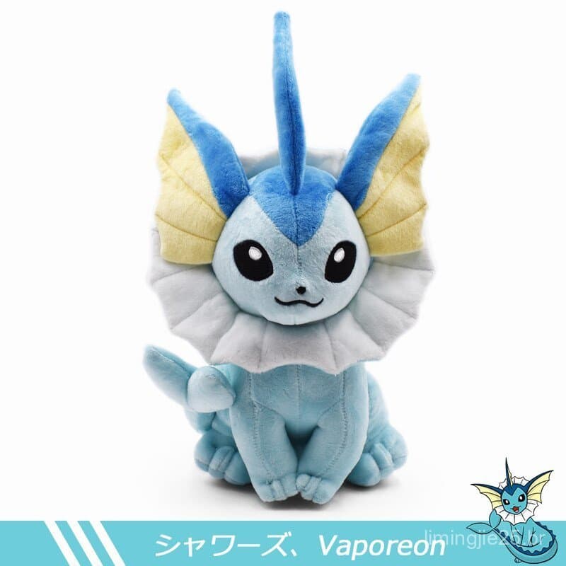 32 Centímetros Vaporeon Eevee Plush Toy Boneca De Pelúcia Macia Brinquedo