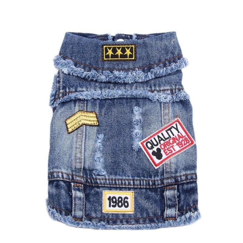 Jaqueta Jeans para Cães, Casaco Casual Azul de Denim, Roupas para Filhotes, 6 Tamanhos, 2 Cores