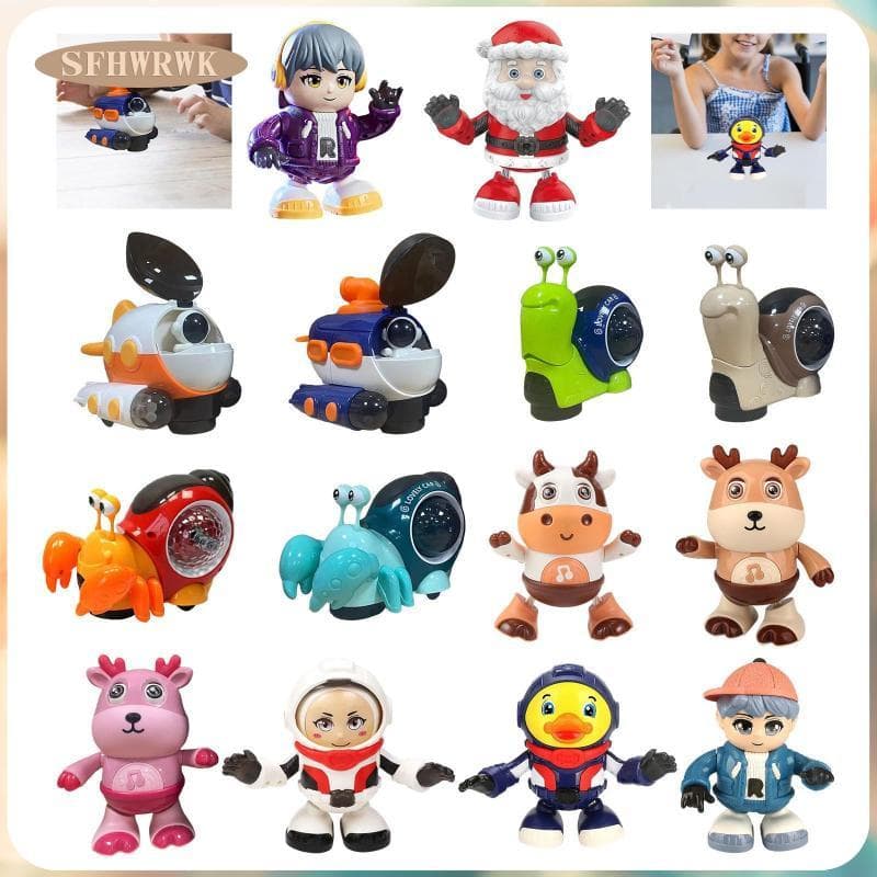 [Fhwrwk] Brinquedo De Caminhada Elétrico Musical Interativo Educacional Presente De Natal Festa Bebê Engraçado