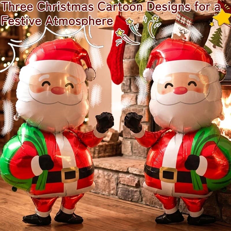 Balão Inflável De Papai Noel Suprimentos Para Festa De Natal-Balões Em Forma De Alce De Desenho Animado Vestir-Se