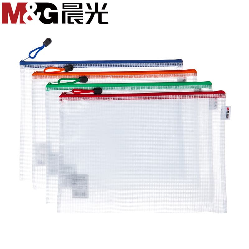 Bolsa de botão de sarja leve da manhã, arquivo de dados, papel de teste, mensalidade, grade à prova d'água, bolsa com zí