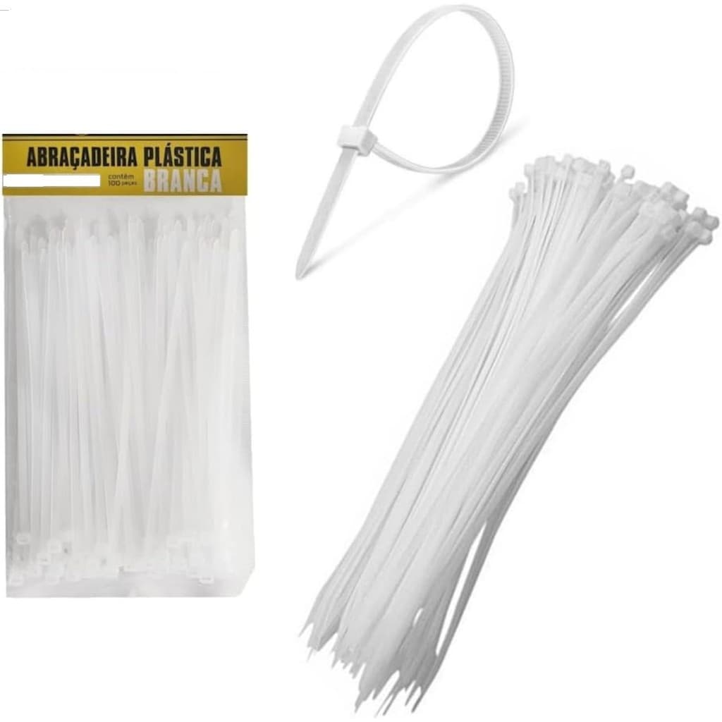 Abraçadeira de Nylon  Preto e  Branco Enforca Gato Medidas 10 cm ou 15cm