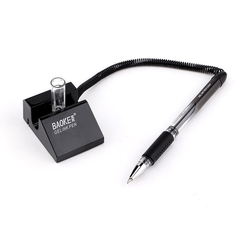 Caneta de mesa Baoke 850 com suporte para caneta Caneta de Gel Banco Caneta dedicada para mesa frontal com linha Caneta