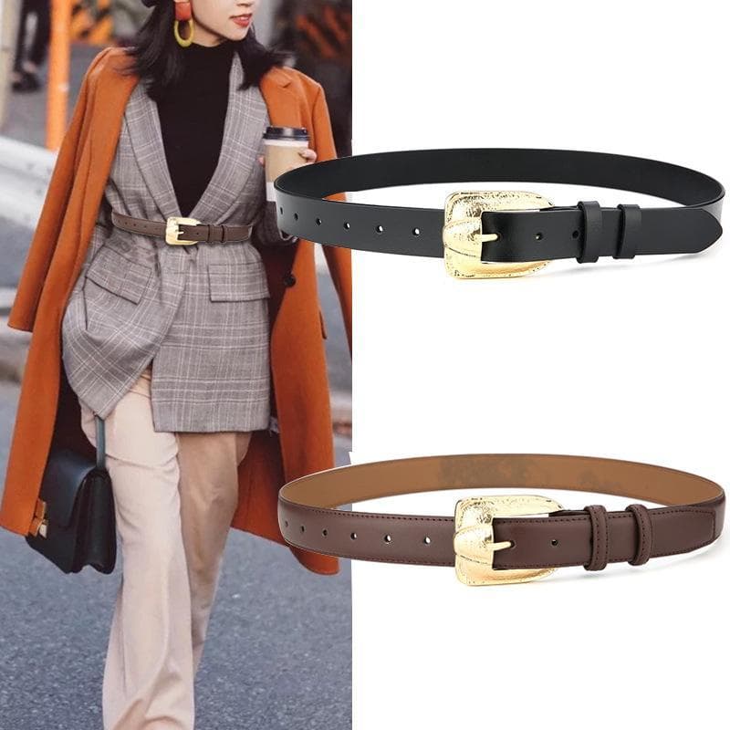 Cinto feminino High-End luz luxo em relevo fivela de Metal All-Match cinto decorativo cinto de couro com Je