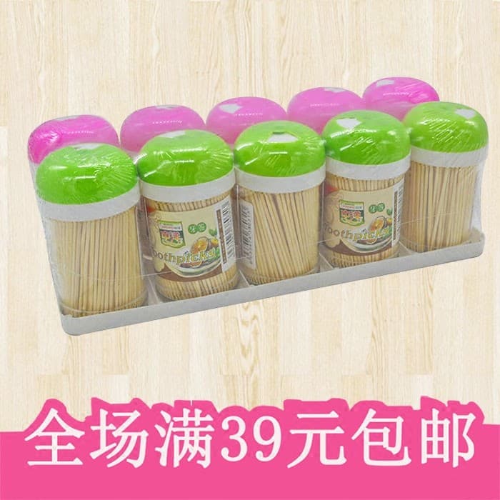 Palito de bambu dupla cabeça cor engarrafado jantar fino palito titular bambu engarrafado restaurante Hotel descartável