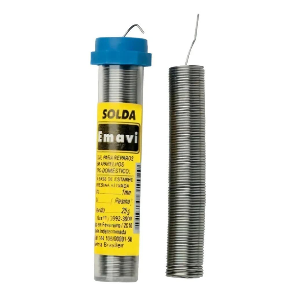Solda para Eletrônica Tubo 25g ferro estanho