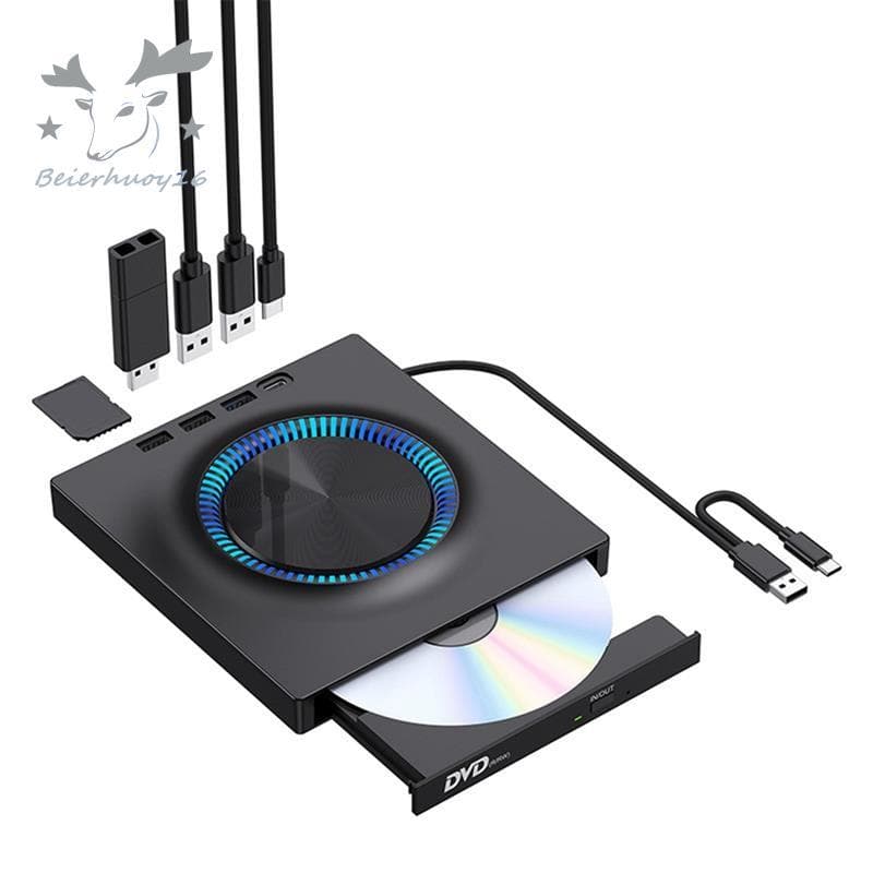 Unidade Óptica Externa USB Portátil CD DVD Player Queimador Placa De Expansão Desktop Computador Externo Notebook Gravaç