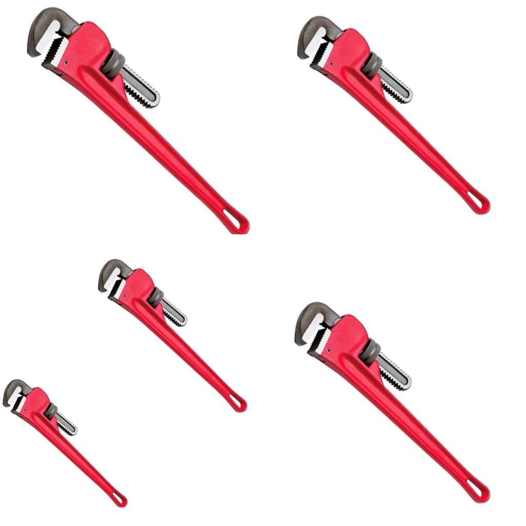 KIT 5 CHAVE GRIFO CANO 08  10  12 14 E 18 POLEG.GEDORE RED ENCANADOR PEDREIRO