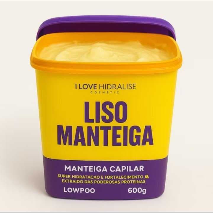 Manteiga Capilar 600g Liso Manteiga | Super Hidratação + Nutrição Intensa | Hidralize