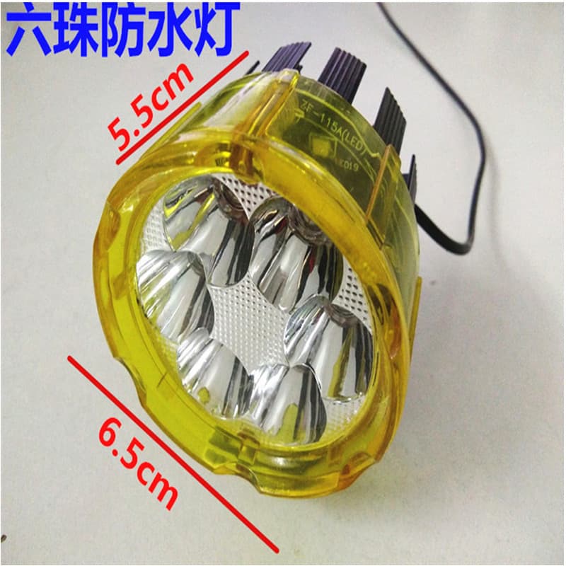 Luz elétrica da motocicleta modificada externa Super brilhante bicicleta bateria de três rodas farol do carro luz forte