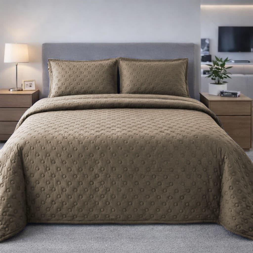 Kit Cobre Leito Colcha Balle King 3 Pçs Quarto Cama Toque Macio com Fronha